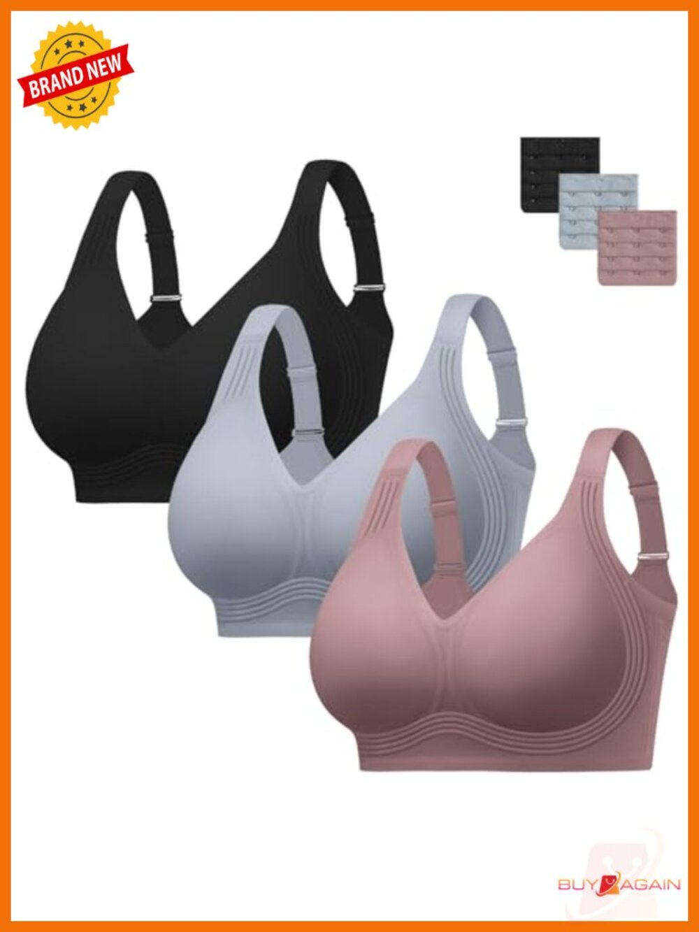 Wireless Seamless Push Up Full Coverage Bras For Women No Underwire Plus Size